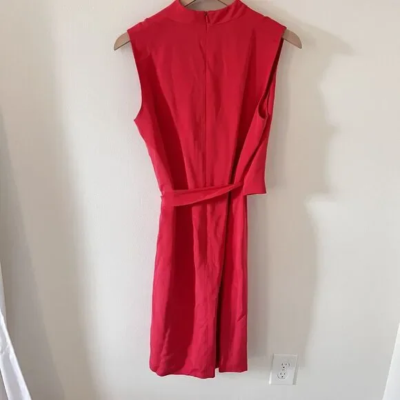 VINTAGE Jones New York Fusia Pink Kimono Wrap Night Out Dress 10 Gorgeous - Picture 3 of 5